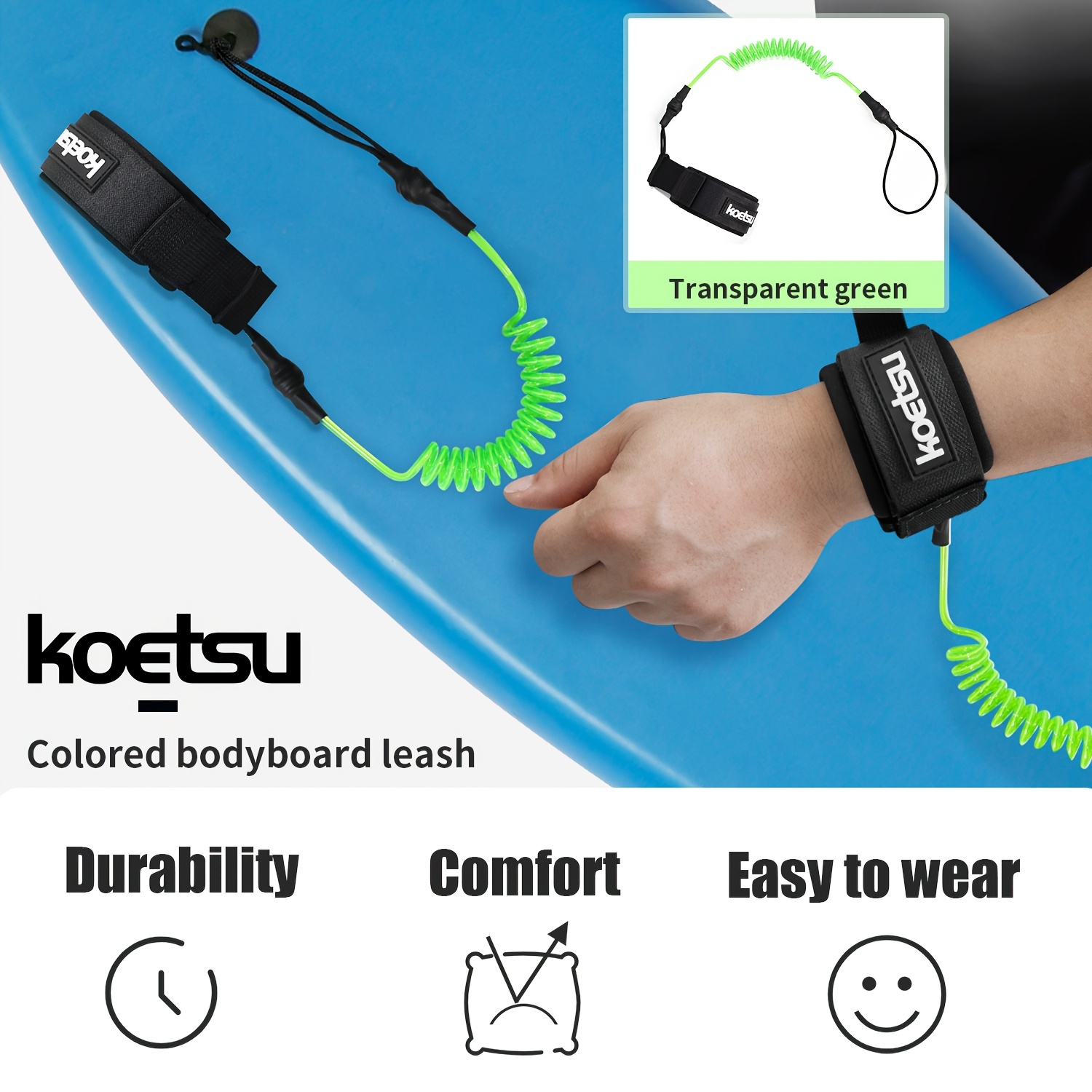 KOETSU Bodyboard Leash, 5mm TP - đánh giá và giá Stand Up Paddle Leash