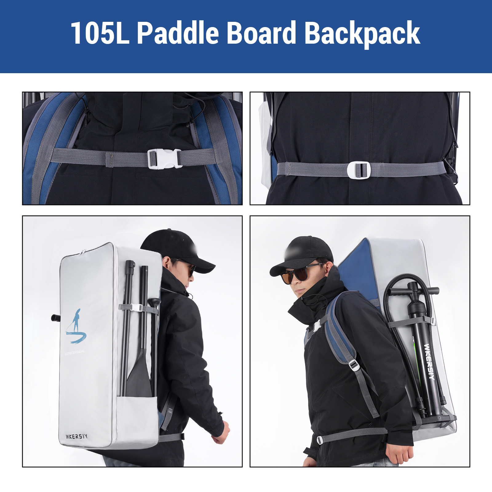 105L Paddle Board Backpack Wat - đánh giá và giá Stand Up Paddle Leash