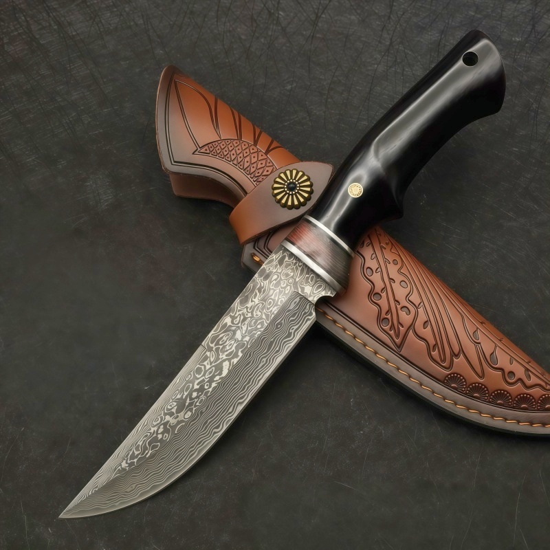 Damascus VG10 outdoor high har - đánh giá và giá Dive Knife Titanium